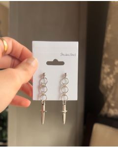 Dagger Chainmaille Earrings - Stainless Steel