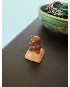 Teddy Bear Keycap - Chocolate/Tan