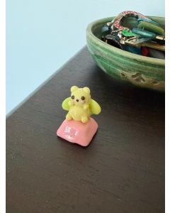 Fairy Bear Keycap - Yellow/Green/Pink