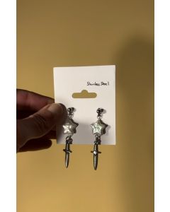 Star Dagger Earrings - Stainless Steel